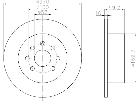 NF PARTS stabdžių diskas NF1699103